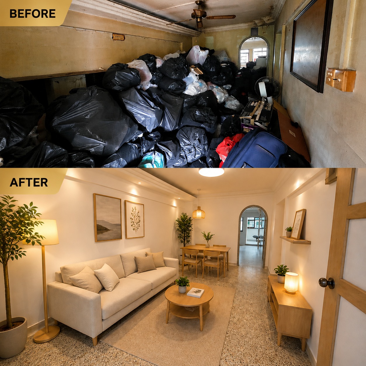 Ang Mo Kio Resale Unit — before and after