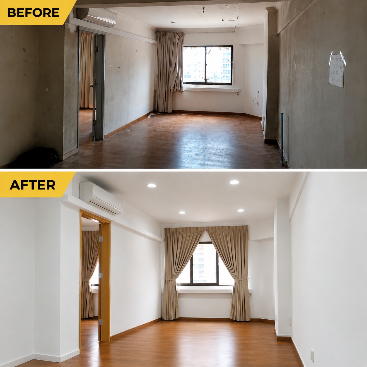 Jalan Sultan Rental Unit — before and after