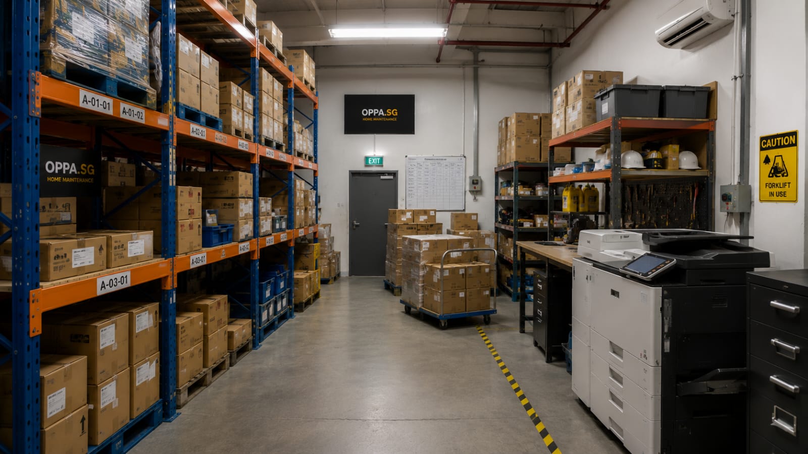 OPPA.SG servicing a warehouse